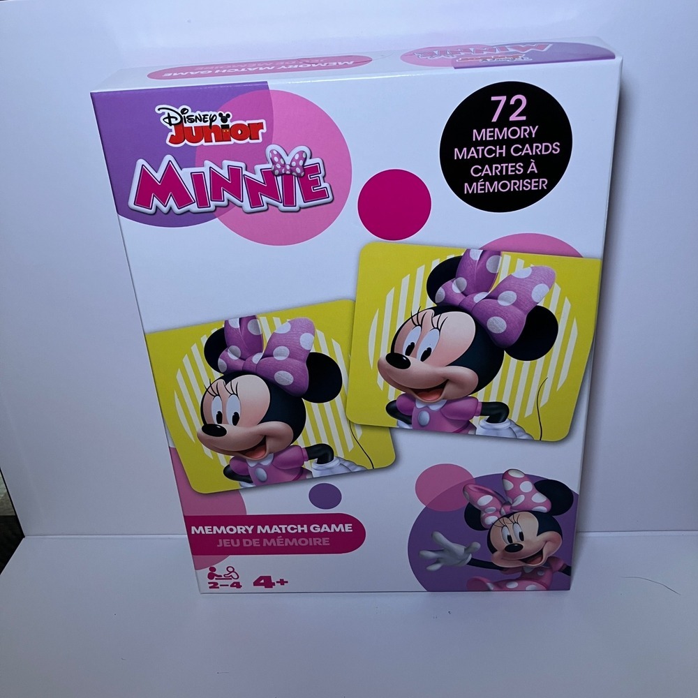 Disney Junior Minnie Mouse Memory Match Game 72 Cards Ages 4+